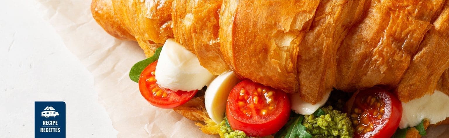 Pie Iron Sundried Tomato and Goat Cheese Croissant