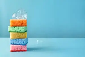 RV Caulking Guide(https://www.timminsrv.com/rv-caulking-guide/) – Colorful cleaning sponges with soap bubbles on blu 2022 11 08 11 03 24 utc 300x200 jpg